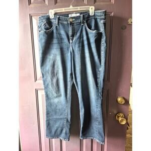 Rock & Republic plus size jeans ‎ with stretch womens size 16 dark blue